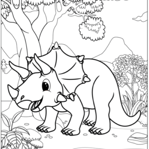 Triceratops coloring pages