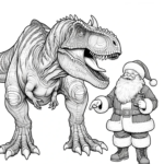 Gigantosaurus with Santa Claus