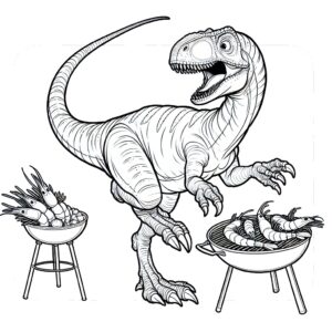 Australovenator with a bbq