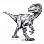 scary Australovenator coloring page