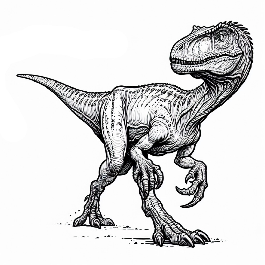 scary Australovenator coloring page