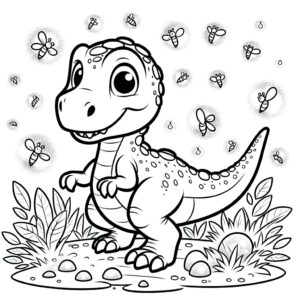 cute baby albertosaurus coloring page