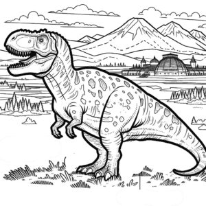 Fort McMurray Gigonotosaurus coloring page