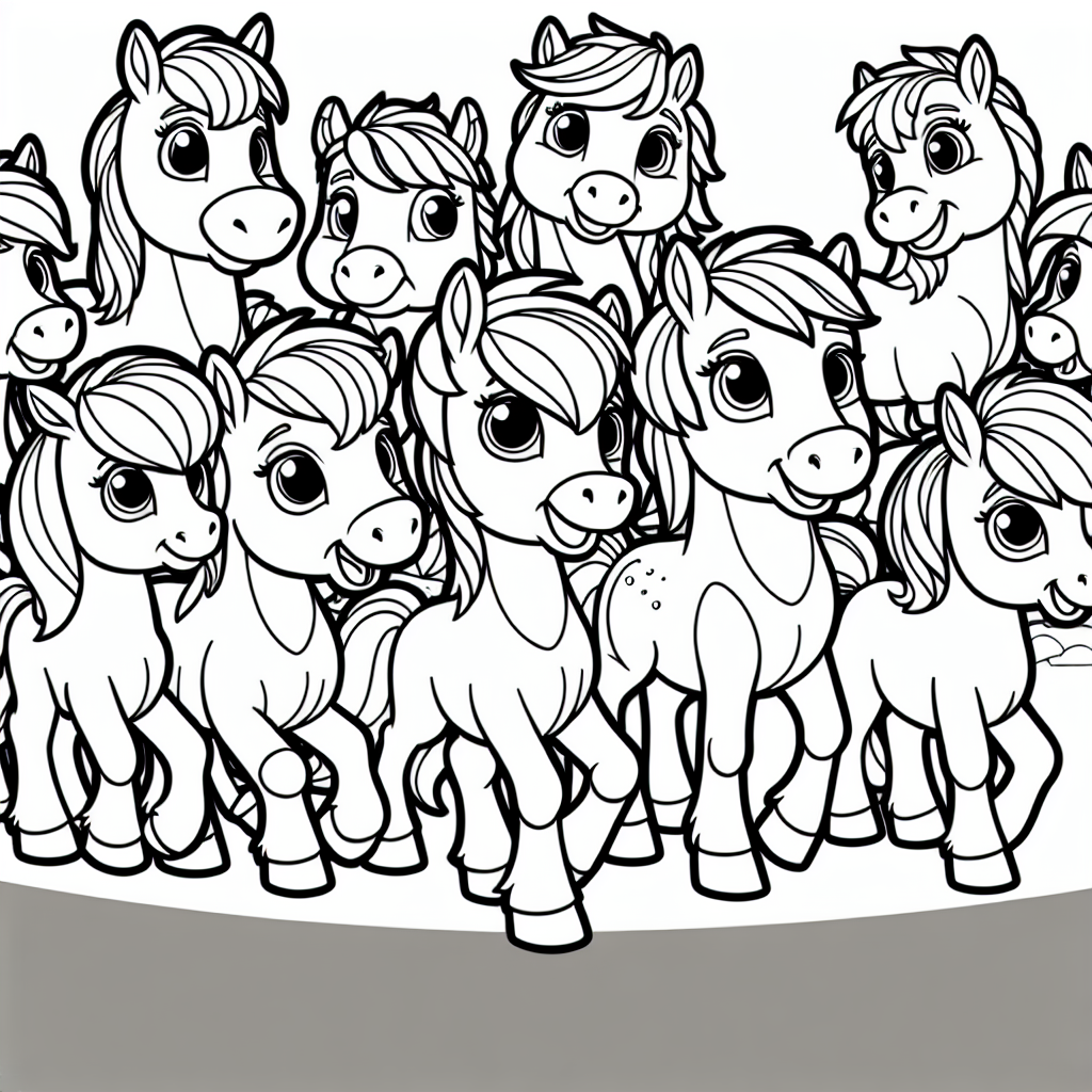 Cartoon Horse coloring page