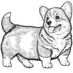 corgi coloring page