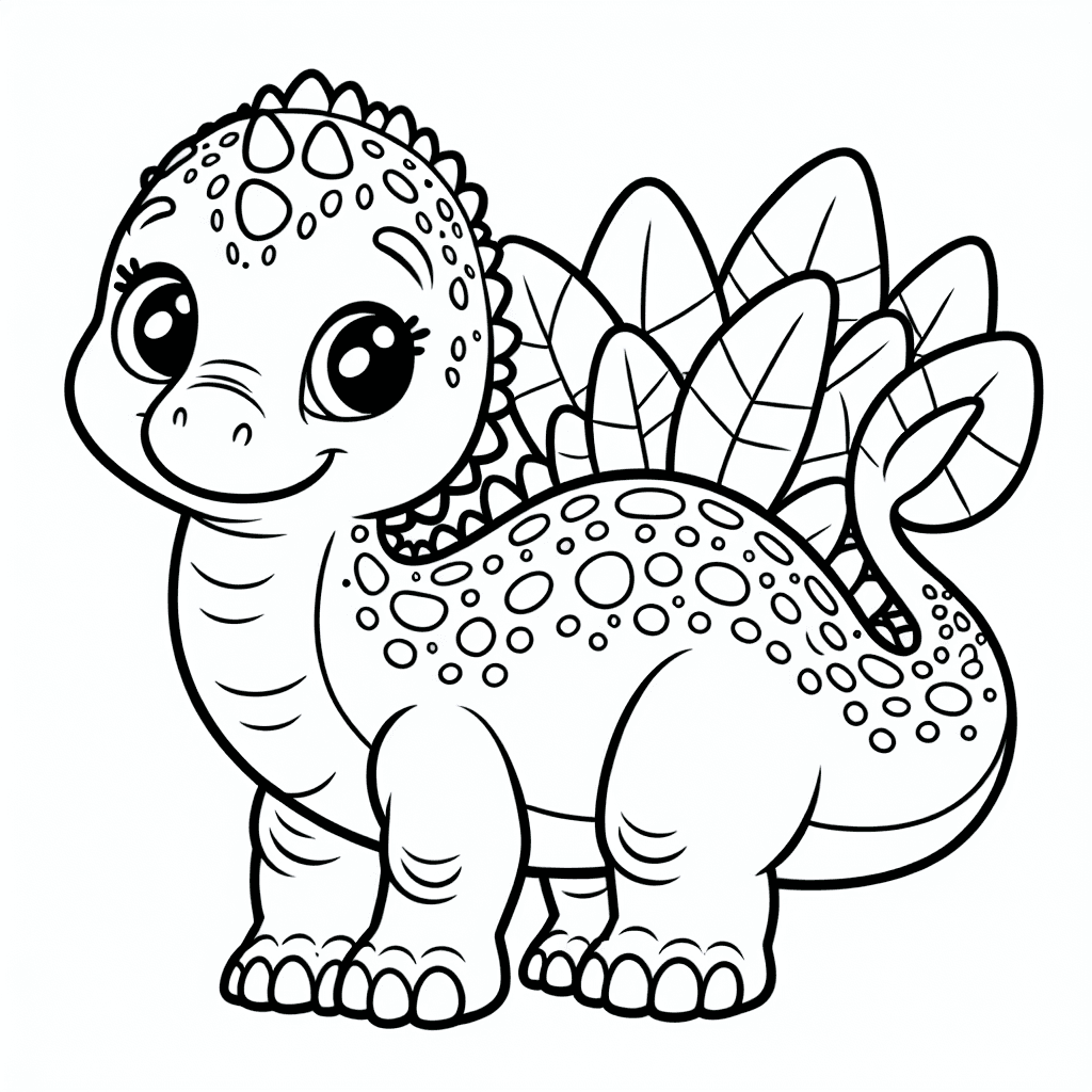 Cute Dinosaur Coloring Pages