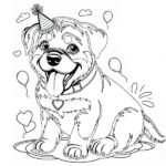 rottewelier puppy coloring page