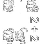 2+2 = 4 Smilodon coloring page