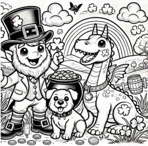 St. Patrick’s Day Dragon Coloring Page