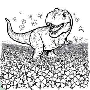 St Patricks Day Giganotosaurus coloring page