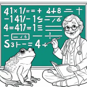 Math Frog coloring page