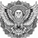 Mandala Eagle coloring page