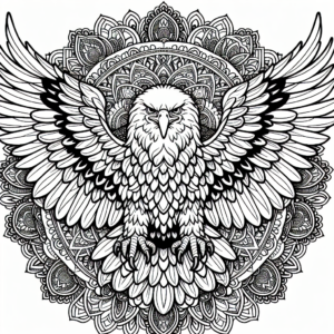 Mandala Eagle coloring page