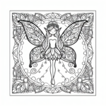 Mandala Fairy coloring page