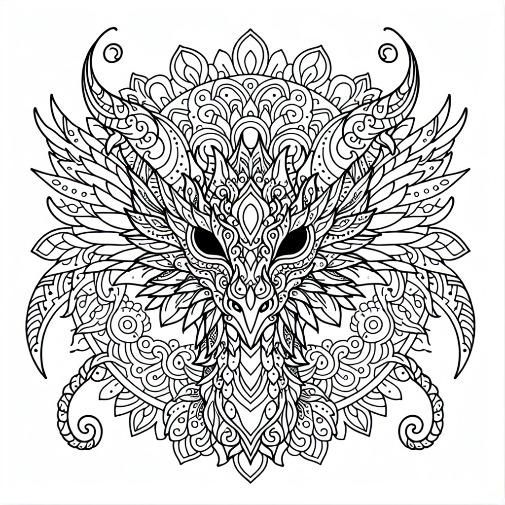 Mandala Monster coloring page