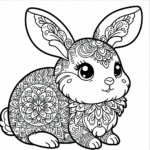 Mandala Bunny coloring page