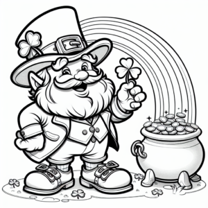 St Patrick’s Day Leprechaun coloring page