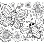 butterflies coloring page