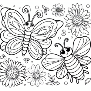 butterflies coloring page