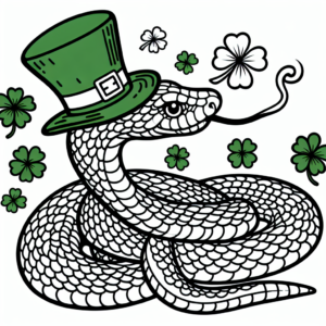 St Patrick’s Day Snake coloring page