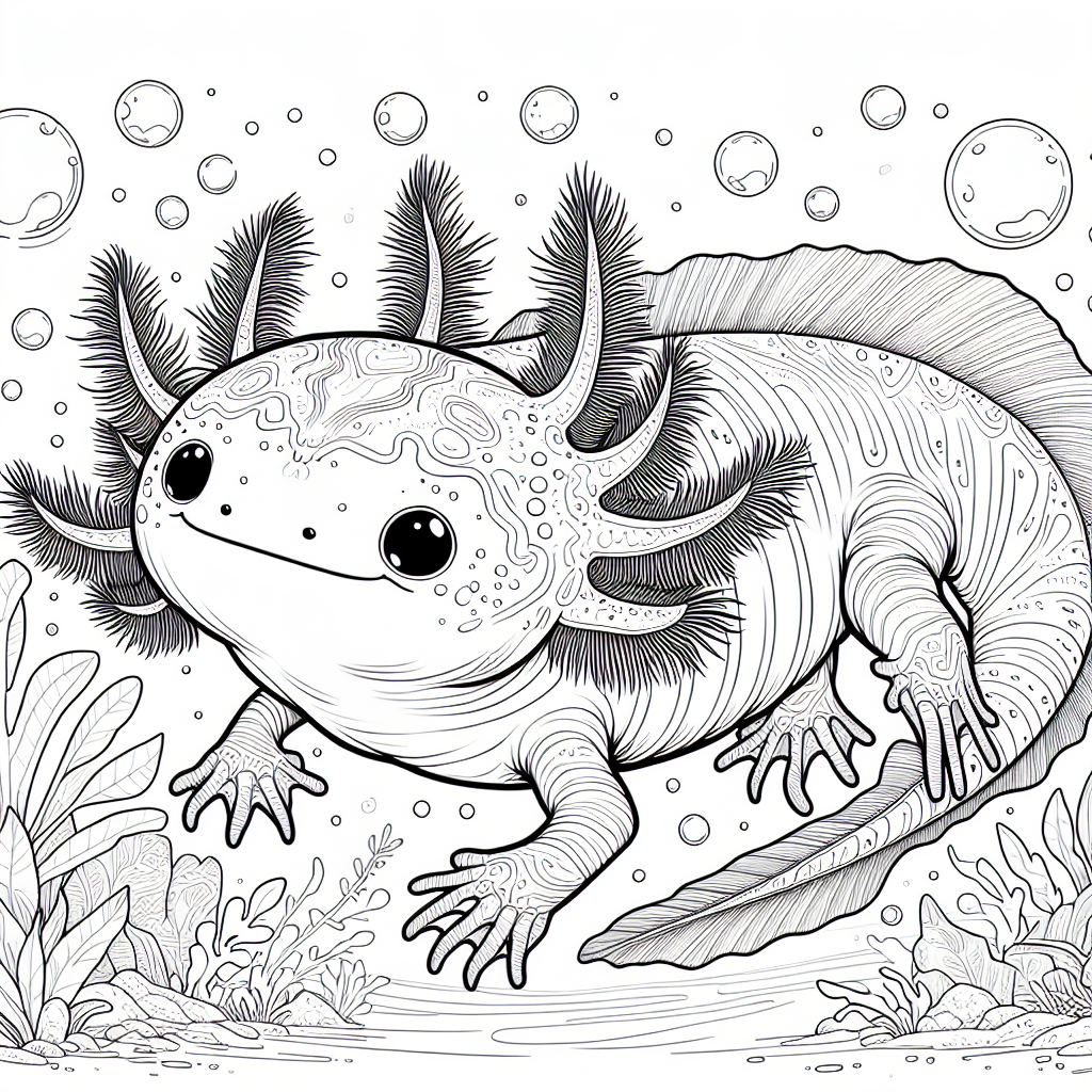 Mandala Axolotl coloring page