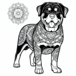 Mandala Dog coloring page