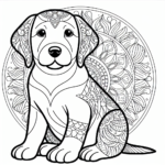 Mandala Dog coloring page