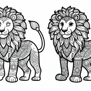 Mandala Lion coloring page