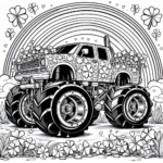 St Patrick’s Day Monster Truck coloring page