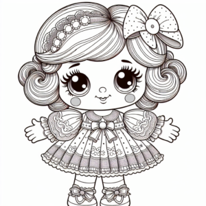 Alphabet Doll coloring page