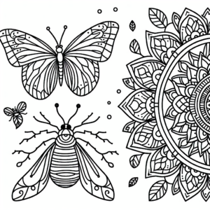 Mandala Butterfly coloring page