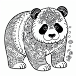 Mandala Panda coloring page