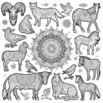 Mandala Farm Animal coloring page