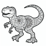 Canada Day T-Rex coloring page