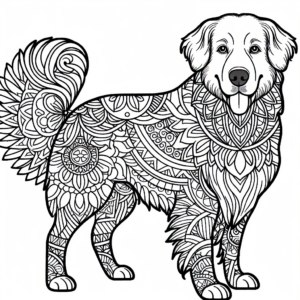 Mandala Dog coloring page