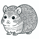 Mandala Hamster coloring page