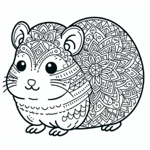 Mandala Hamster coloring page