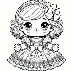 St Patrick’s Day Doll coloring page