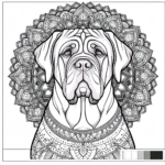 Mandala Dog coloring page