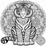 Mandala Tiger coloring page