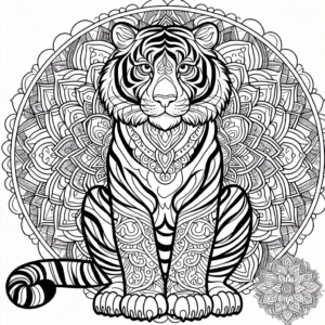 Mandala Tiger coloring page