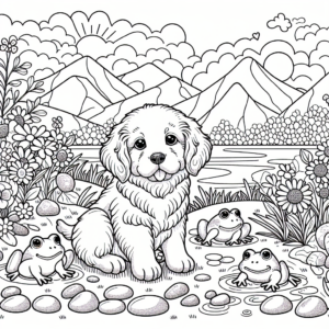 Summer Dog coloring page