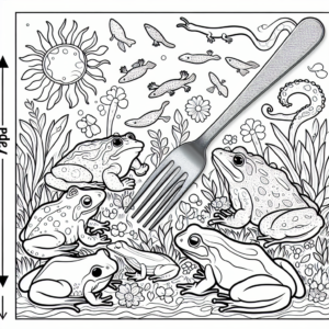 Summer Amphibians coloring page