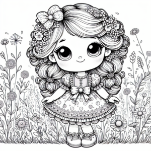 Cartoon Doll coloring page