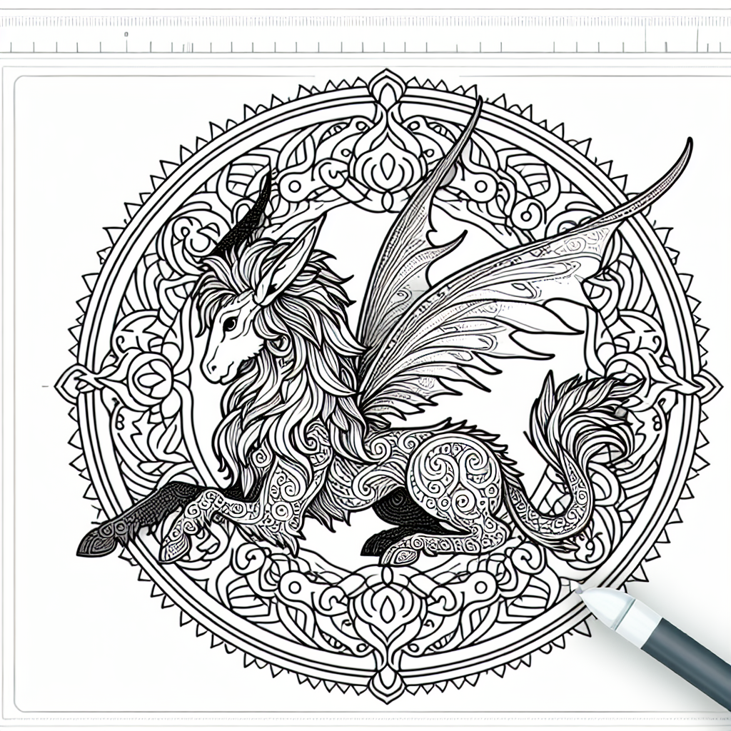 Mandala Elf coloring page