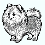 Mandala Dog coloring page