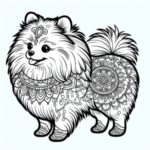 Mandala Dog coloring page