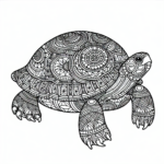 Mandala Turtle coloring page