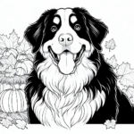 Fall Dog coloring page