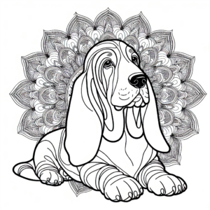 Mandala Dog coloring page